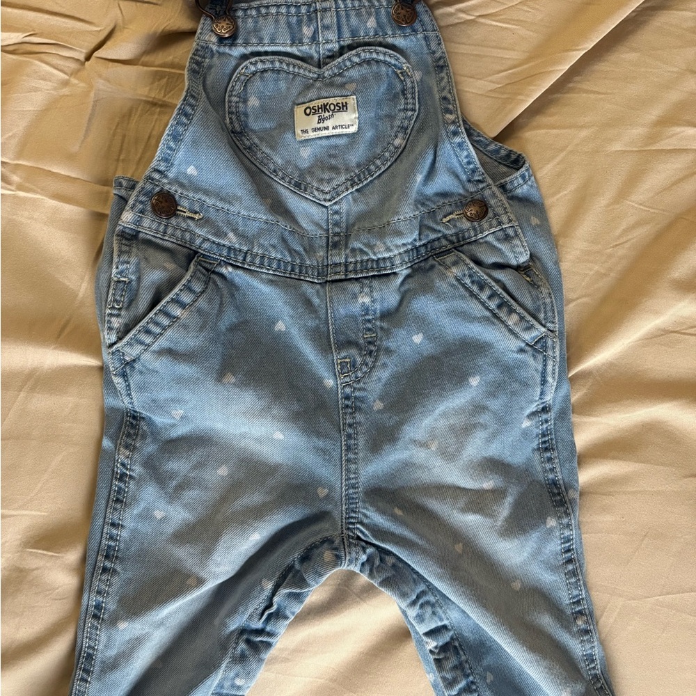 OshKosh B'gosh Light Blue Heart Overalls